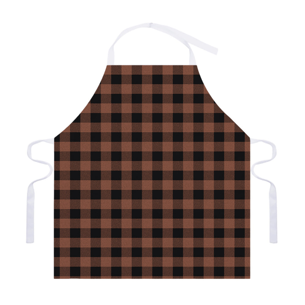Brown And Black Buffalo Check Print Adjustable Apron