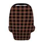 Brown And Black Buffalo Check Print Baby Seat Cover
