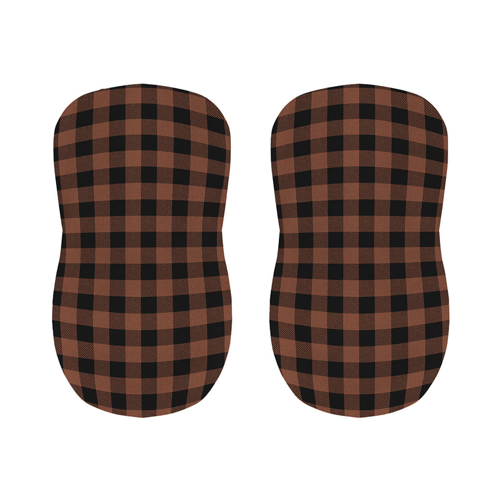 Brown And Black Buffalo Check Print Bar Stool Covers