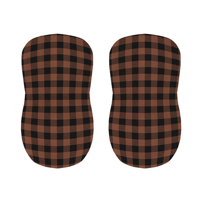 Brown And Black Buffalo Check Print Bar Stool Covers
