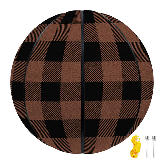 Brown And Black Buffalo Check Print Basketball