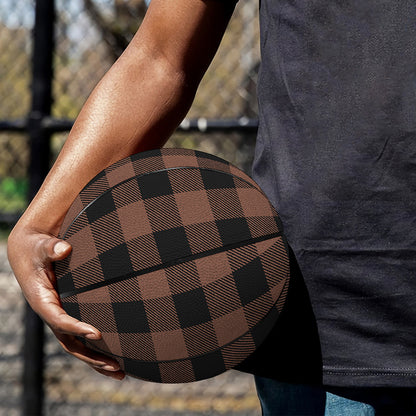 Brown And Black Buffalo Check Print Basketball