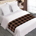 Brown And Black Buffalo Check Print Bed Runner