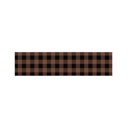 Brown And Black Buffalo Check Print Bed Runner
