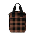 Brown And Black Buffalo Check Print Bible Tote Bag