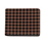 Brown And Black Buffalo Check Print Bifold Wallet