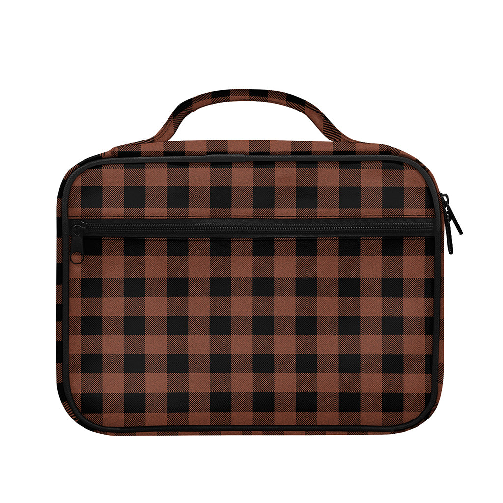 Brown And Black Buffalo Check Print Briefcase Bible Bag