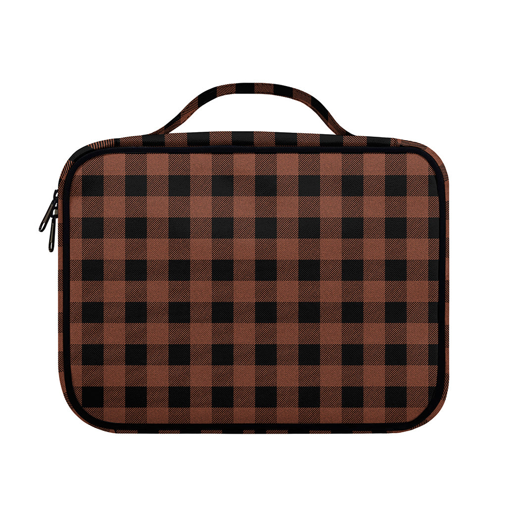 Brown And Black Buffalo Check Print Briefcase Bible Bag