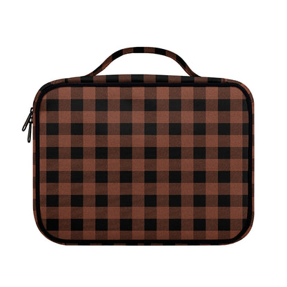Brown And Black Buffalo Check Print Briefcase Bible Bag