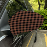Brown And Black Buffalo Check Print Car Side Mirror Covers