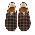Brown And Black Buffalo Check Print Casual Shoes