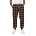 Brown And Black Buffalo Check Print Cotton Pants