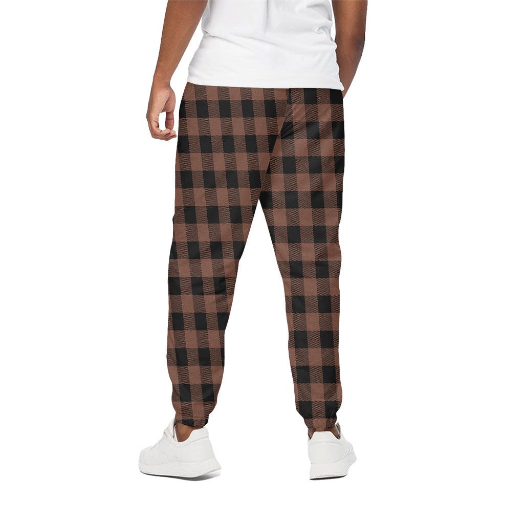 Brown And Black Buffalo Check Print Cotton Pants