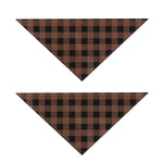 Brown And Black Buffalo Check Print Dog Bandana