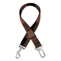 Brown And Black Buffalo Check Print Dog Seat Belt