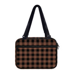 Brown And Black Buffalo Check Print Double Strap Bible Bag