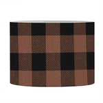 Brown And Black Buffalo Check Print Drum Lamp Shade
