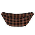 Brown And Black Buffalo Check Print Fanny Pack