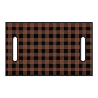 Brown And Black Buffalo Check Print Golf Cart Seat Cover