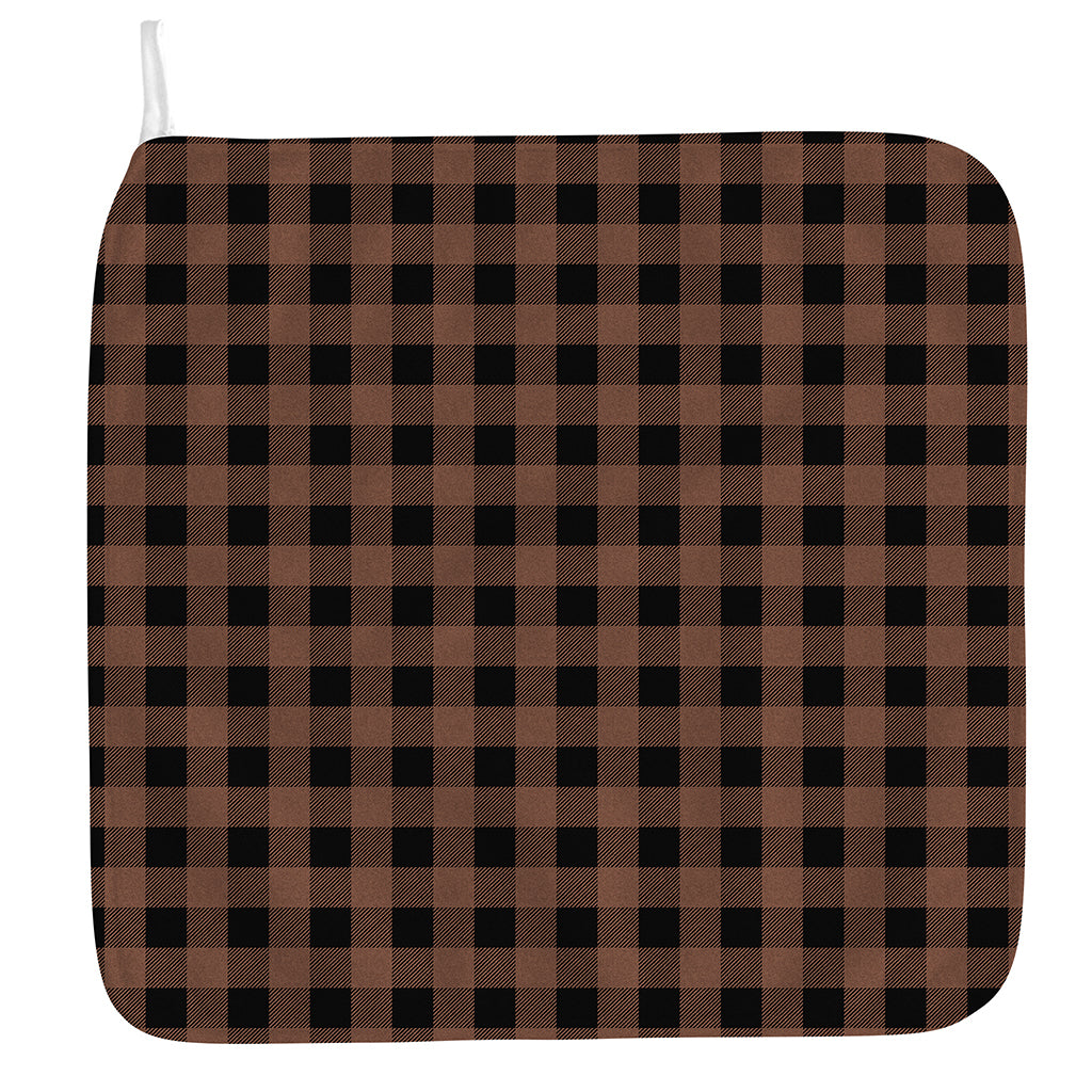 Brown And Black Buffalo Check Print Hand Towel