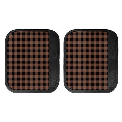 Brown And Black Buffalo Check Print Handle Covers