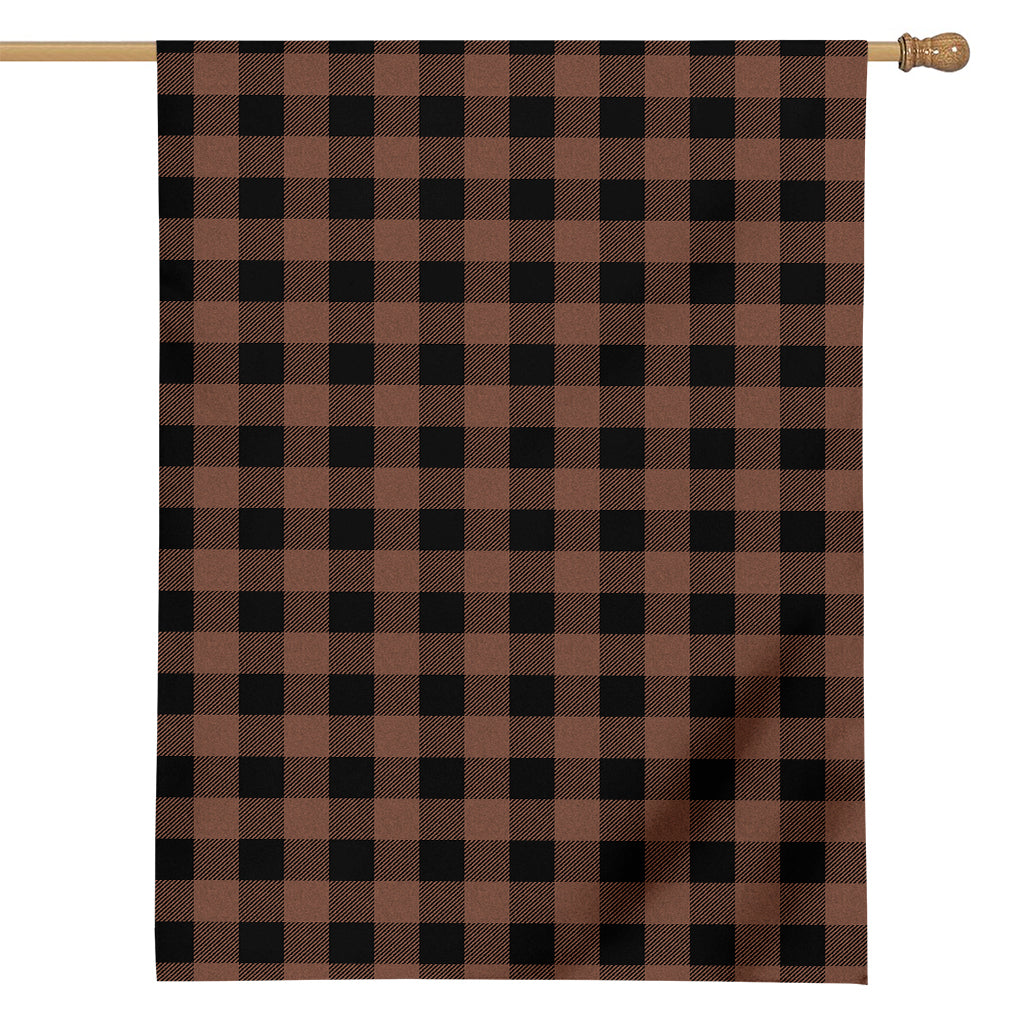 Brown And Black Buffalo Check Print House Flag