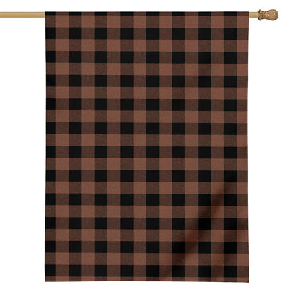 Brown And Black Buffalo Check Print House Flag