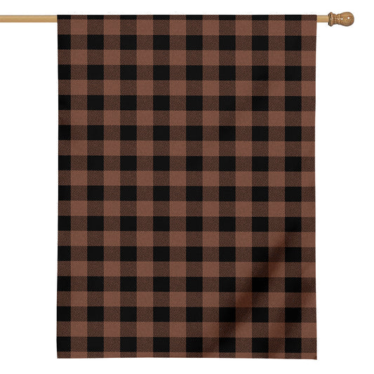 Brown And Black Buffalo Check Print House Flag