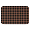Brown And Black Buffalo Check Print Indoor Door Mat