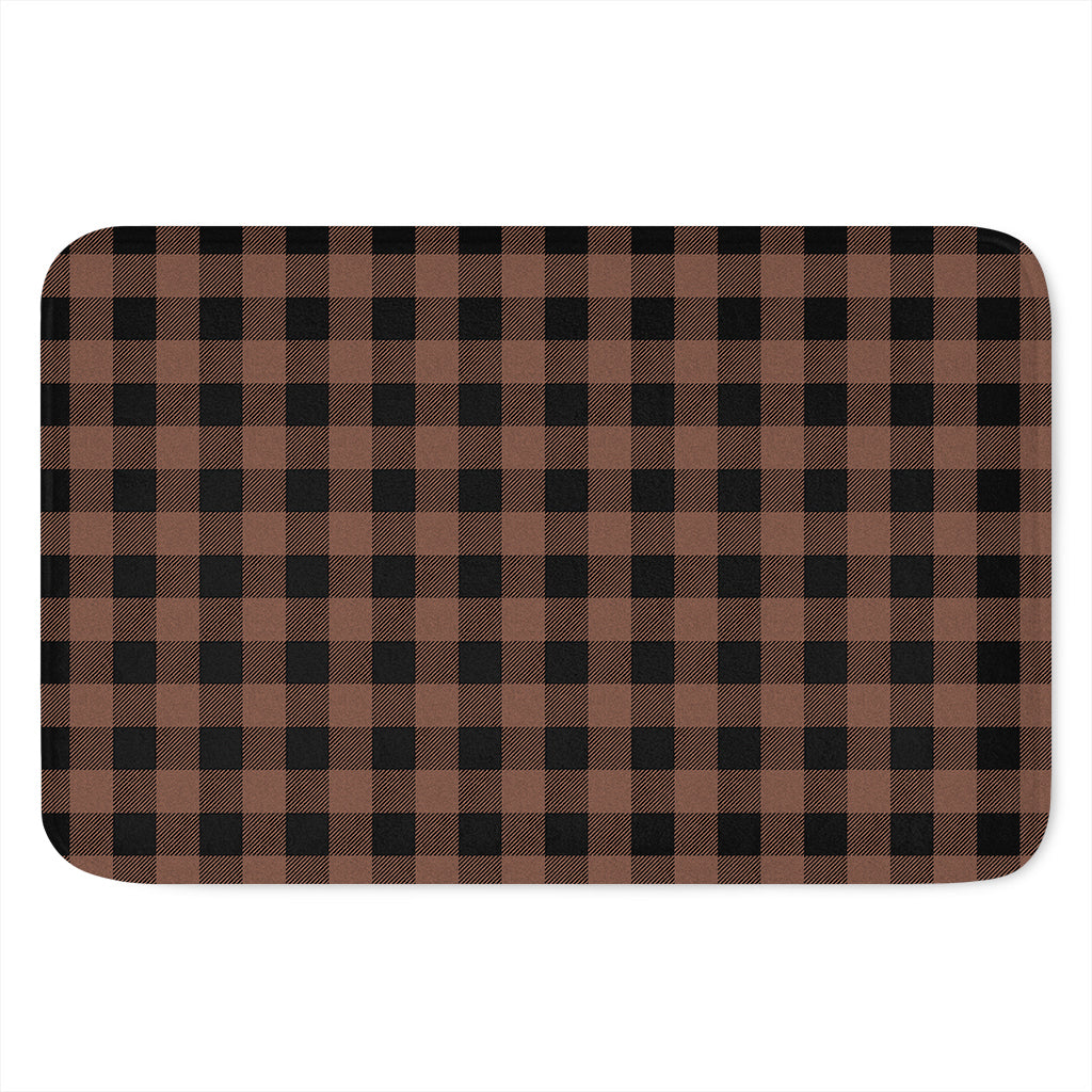 Brown And Black Buffalo Check Print Indoor Door Mat