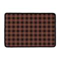Brown And Black Buffalo Check Print Kitchen Mat