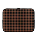 Brown And Black Buffalo Check Print Laptop Sleeve