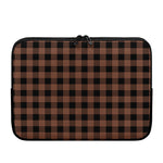 Brown And Black Buffalo Check Print Laptop Sleeve