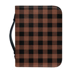 Brown And Black Buffalo Check Print Leather Bible Cover