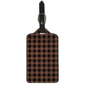 Brown And Black Buffalo Check Print Luggage Tag