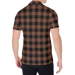 Brown And Black Buffalo Check Print Men's Shirt
