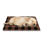 Brown And Black Buffalo Check Print Pet Cooling Mat Cover