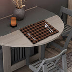 Brown And Black Buffalo Check Print Placemat