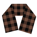 Brown And Black Buffalo Check Print Scarf