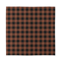 Brown And Black Buffalo Check Print Silk Bandana