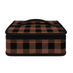 Brown And Black Buffalo Check Print Small Lunch Bag