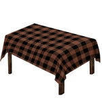 Brown And Black Buffalo Check Print Tablecloth
