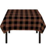 Brown And Black Buffalo Check Print Tablecloth