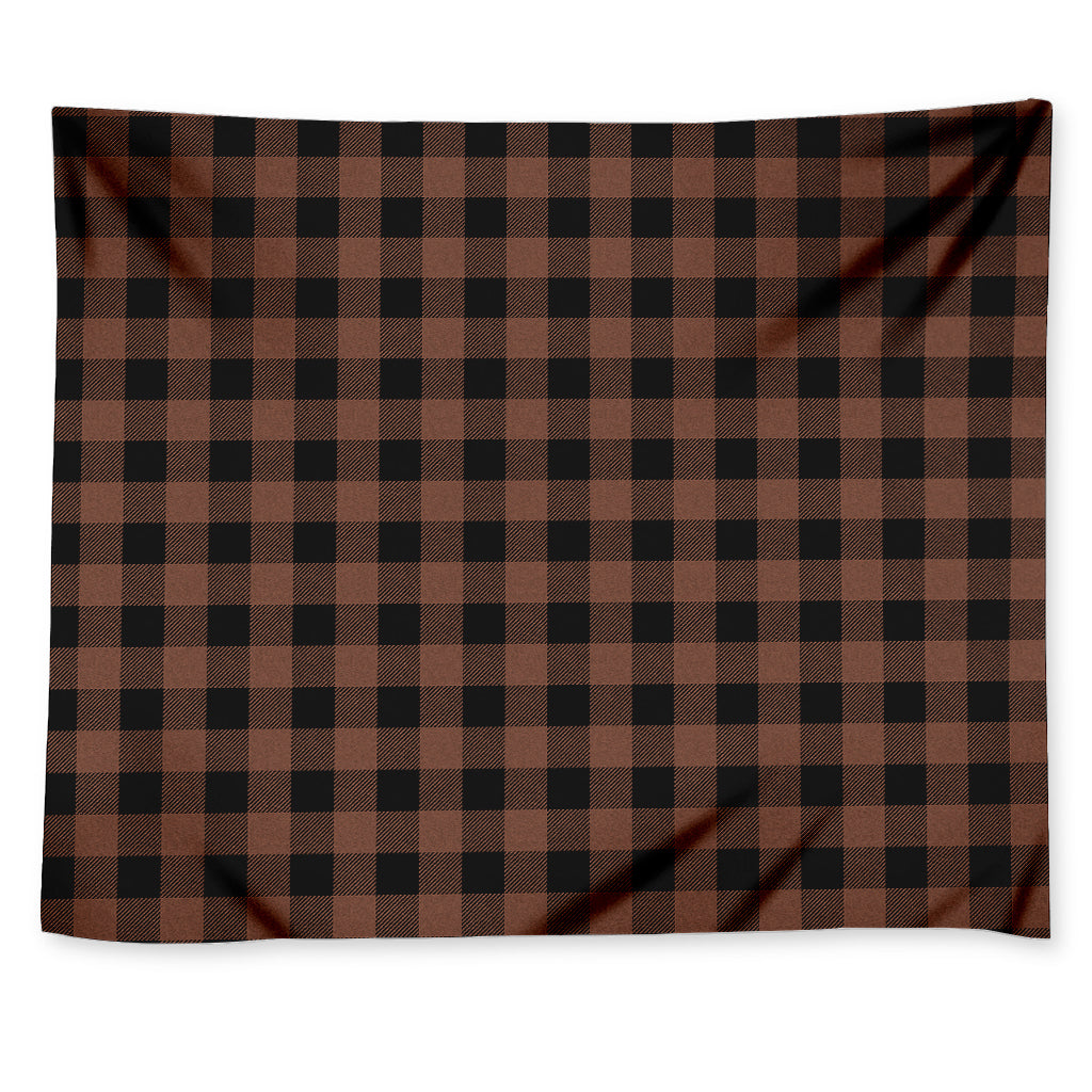 Brown And Black Buffalo Check Print Tapestry