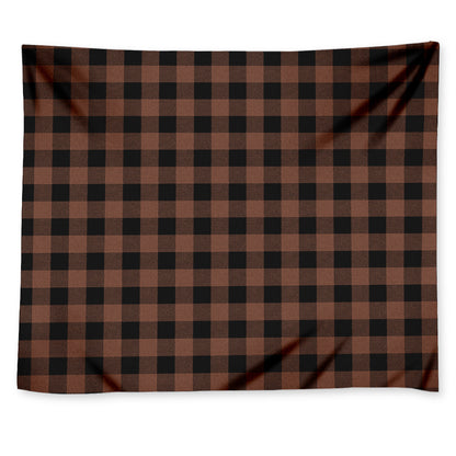 Brown And Black Buffalo Check Print Tapestry