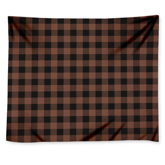 Brown And Black Buffalo Check Print Tapestry