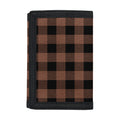 Brown And Black Buffalo Check Print Trifold Wallet