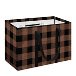 Brown And Black Buffalo Check Print Utility Tote Bag