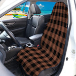 Brown And Black Buffalo Check Print Waterproof Car Seat Cover