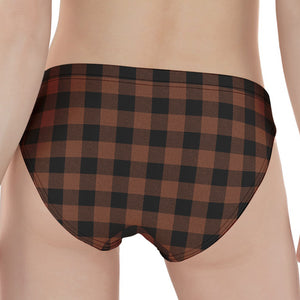 Brown And Black Buffalo Check Print Women's Panties